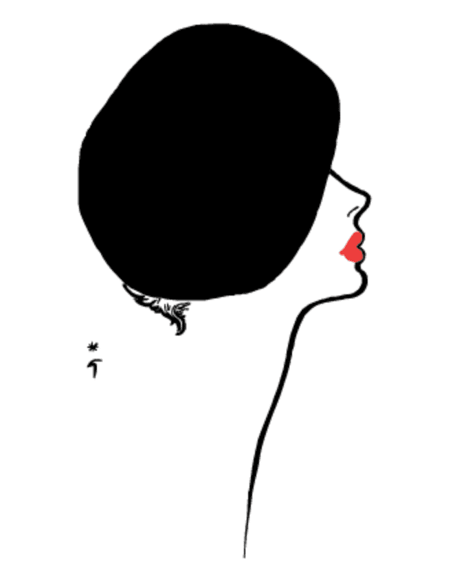 Rene Gruau red lips